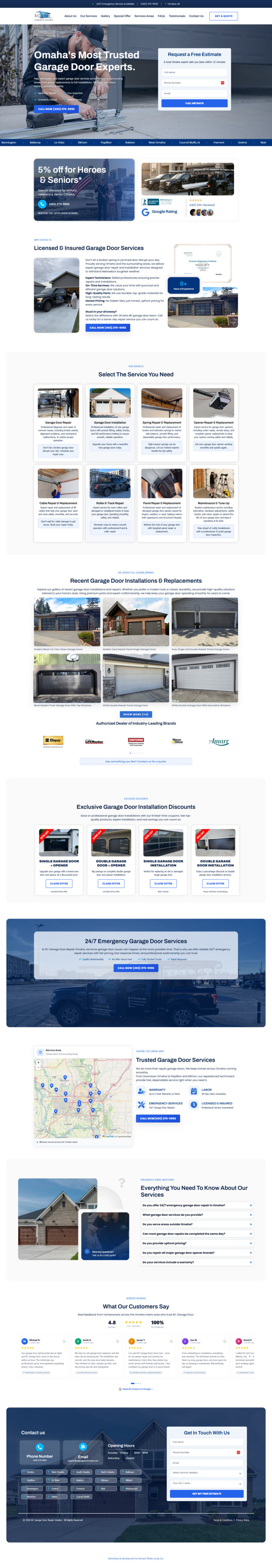 Landing page example